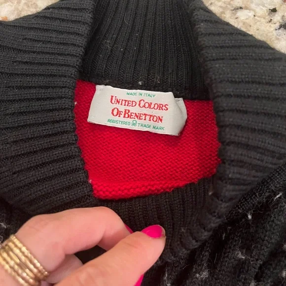 Vintage united colors of benetton Christmas winter sweater - Picture 4 of 5